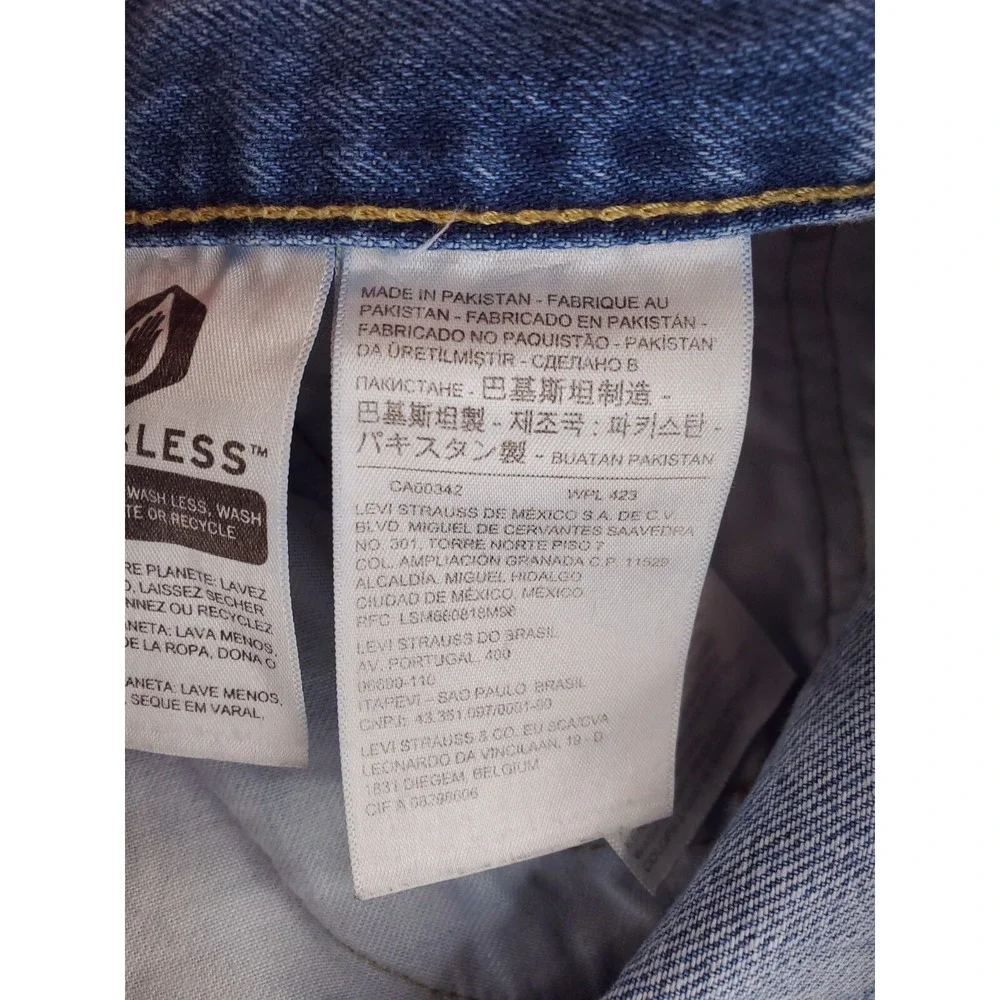 Levis 505 Jeans Mens 32x30 Regular Straight Heavy Denim Work Pants Stone Wash